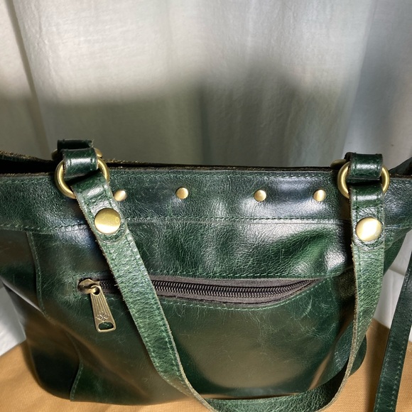 VNTG PATRICIA NASH STYLE P82806 Dark Green Leather Crossbody with Dust bag - Picture 9 of 11